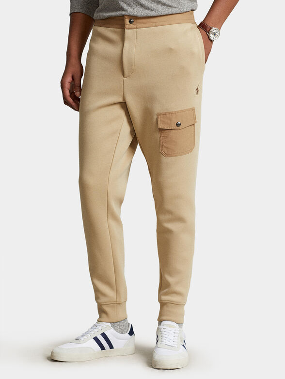 Sports pants with accent pocket - 1