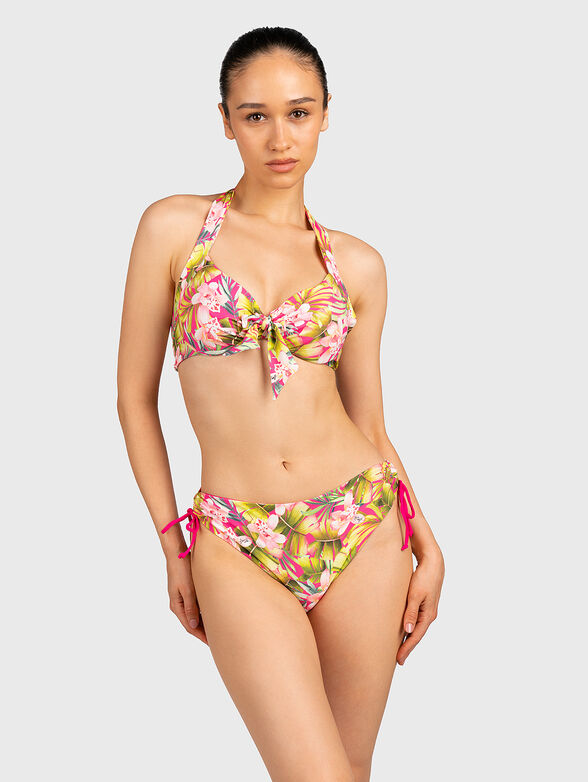 Bikini top with floral print - 2