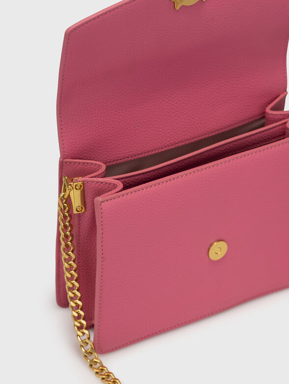 Beige crossbody bag with golden accent  - 6