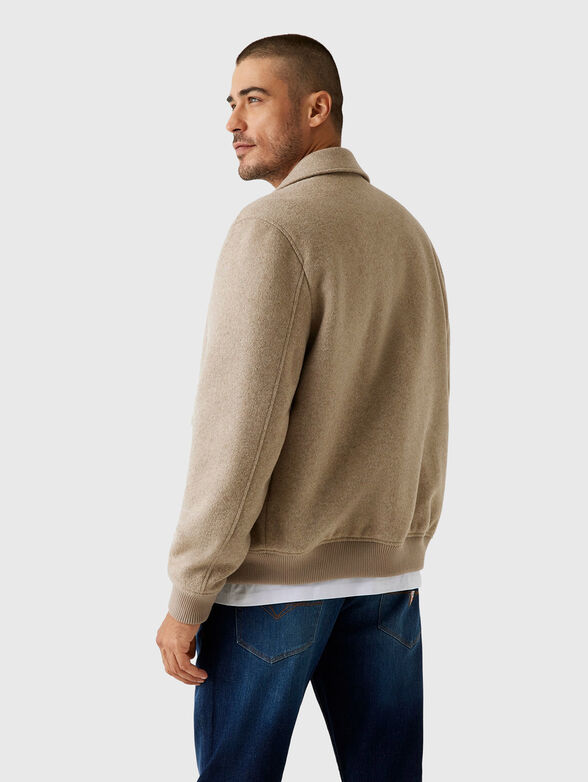 Wool blend bomber jacket - 3