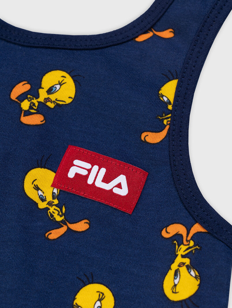 Lankau casual dress with cartoon print - 3