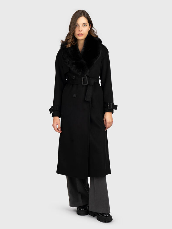 ELLA wool coat with waist belt - 1