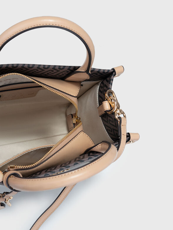 Crossbody bag with monogram print and logo - 6