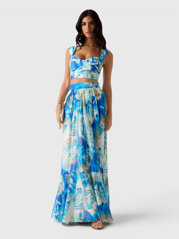 Maxi skirt with floral print - 4