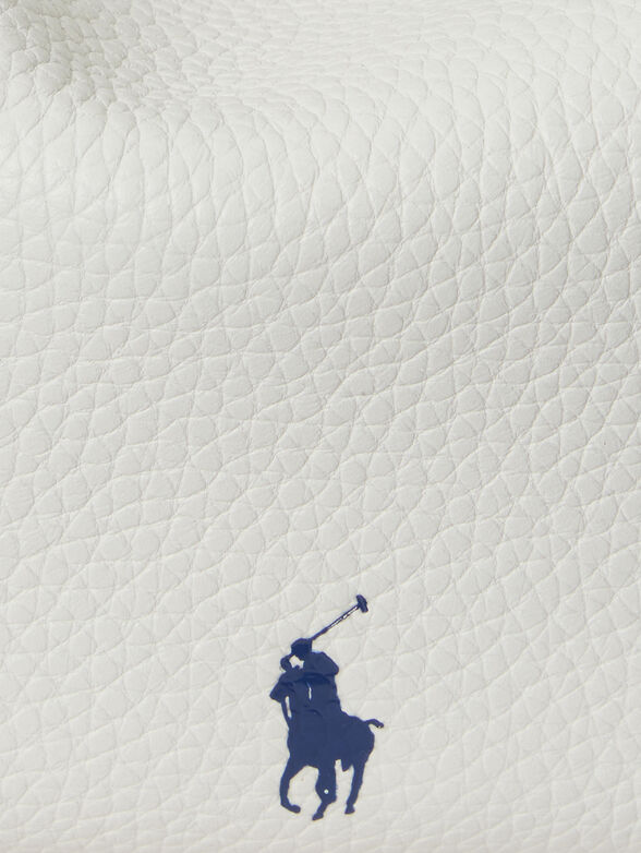 White leather bag with logo detail - 5