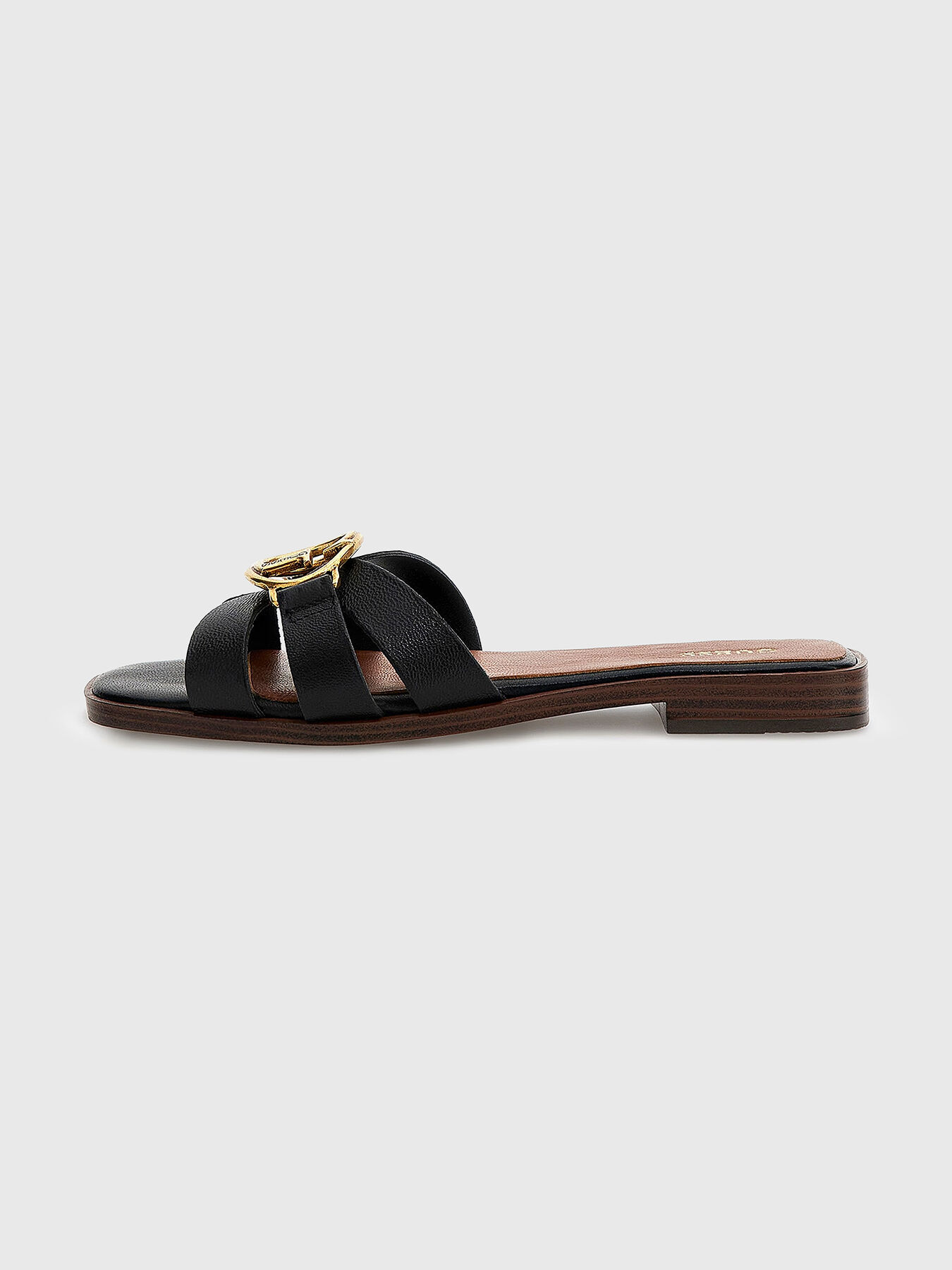 Black brand slippers on sale