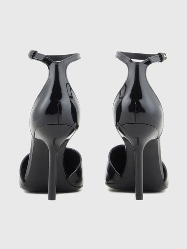 Leather patent heeled shoes - 3