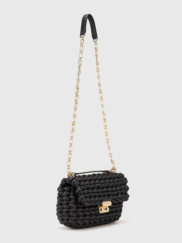 Leather bag with woven effect - 2