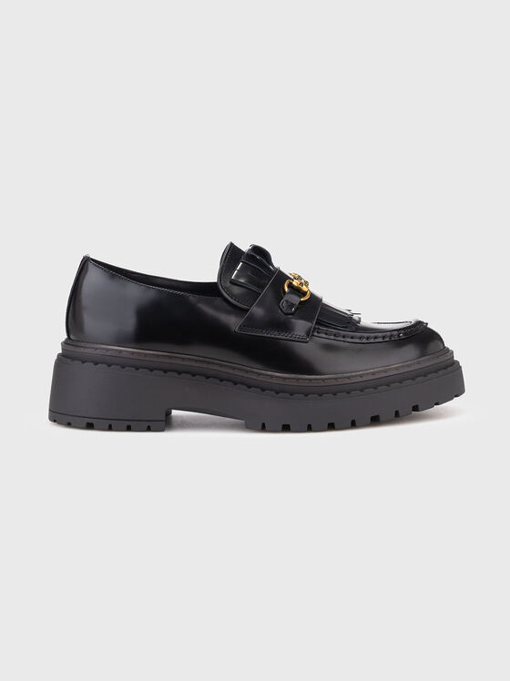 Leather loafers with gold details - 1