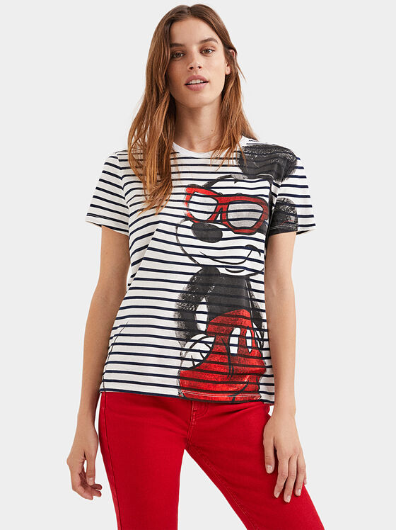 Тениска с Mickey Mouse принт - 1