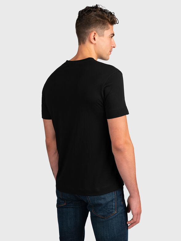 Black t-shirt with eagle applique - 3