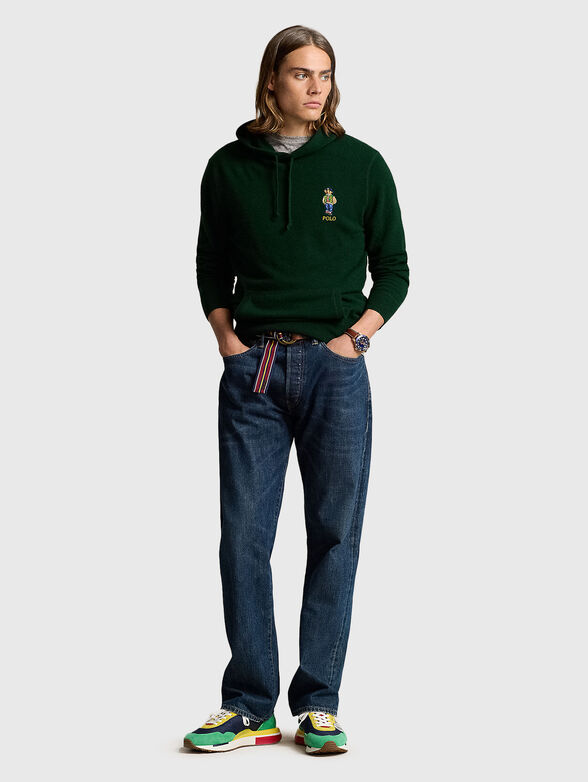 Sweatshirt with hood and logo appliqué - 2