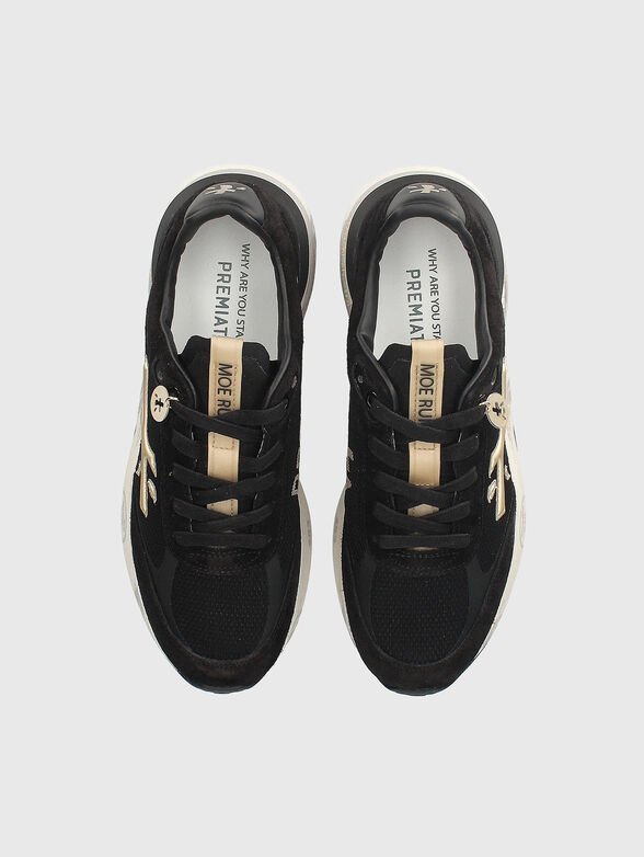 Sneakers with a gold logo - 6