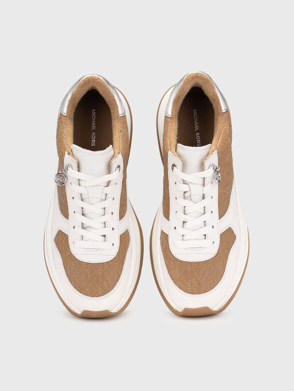 ARLA logo embroidery leather sneakers - 6