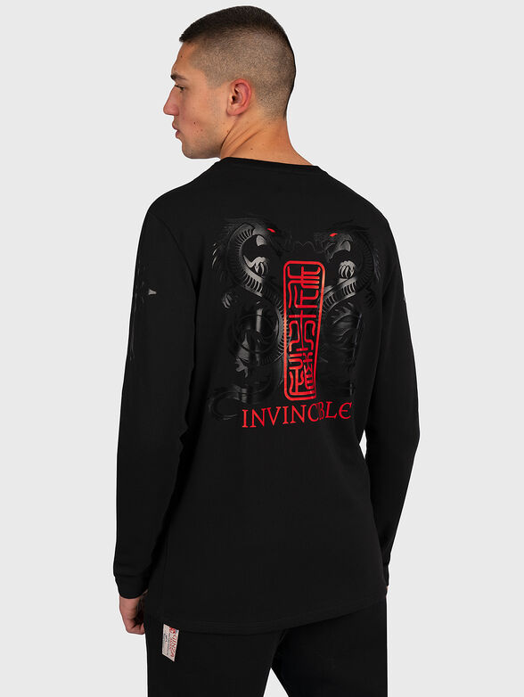 Long sleeve blouse with print on the back - 2