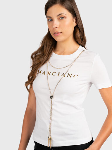 OLIVIA black T-shirt with golden element - 4