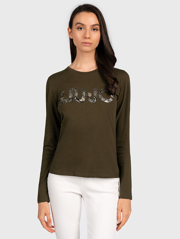 Blouse with logo detail and animal motifs - 1