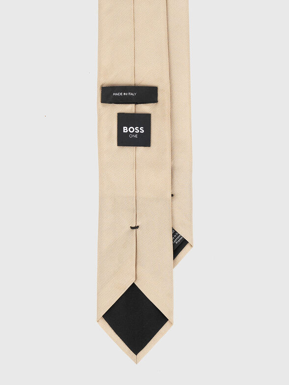 Beige silk tie - 2
