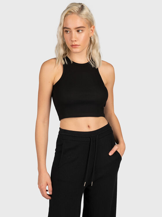 PIERA cropped top with an embroidered logo detail - 1