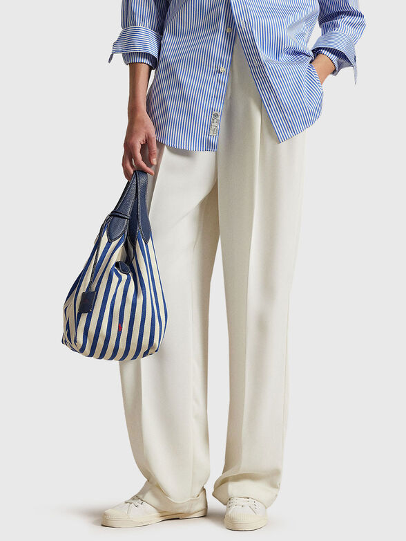 Striped canvas tote bag - 2
