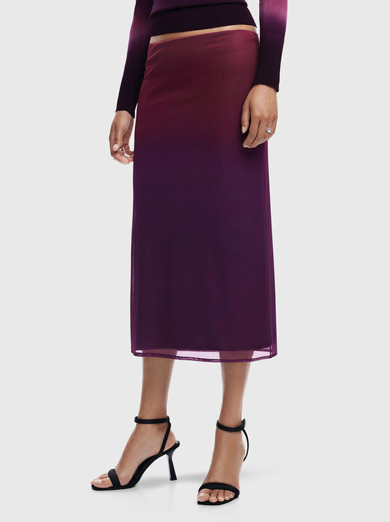 Midi skirt with ombre effect - 1