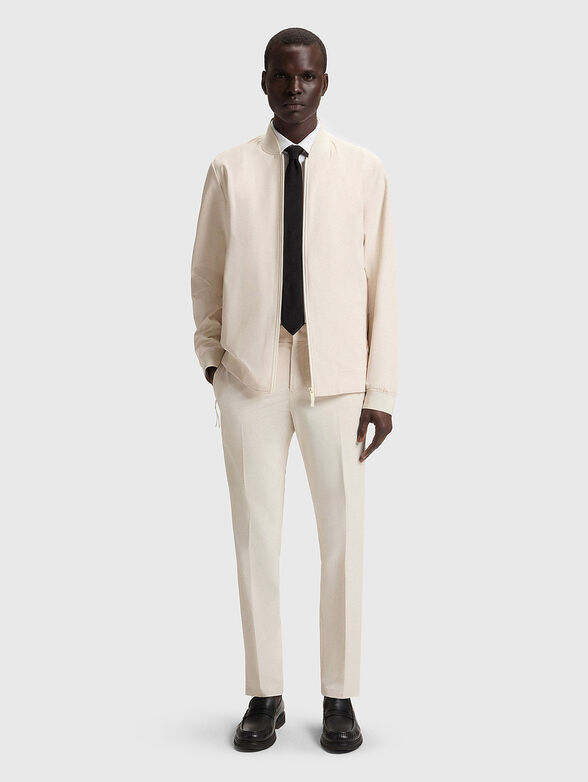 Slim trousers with micro logo - 4