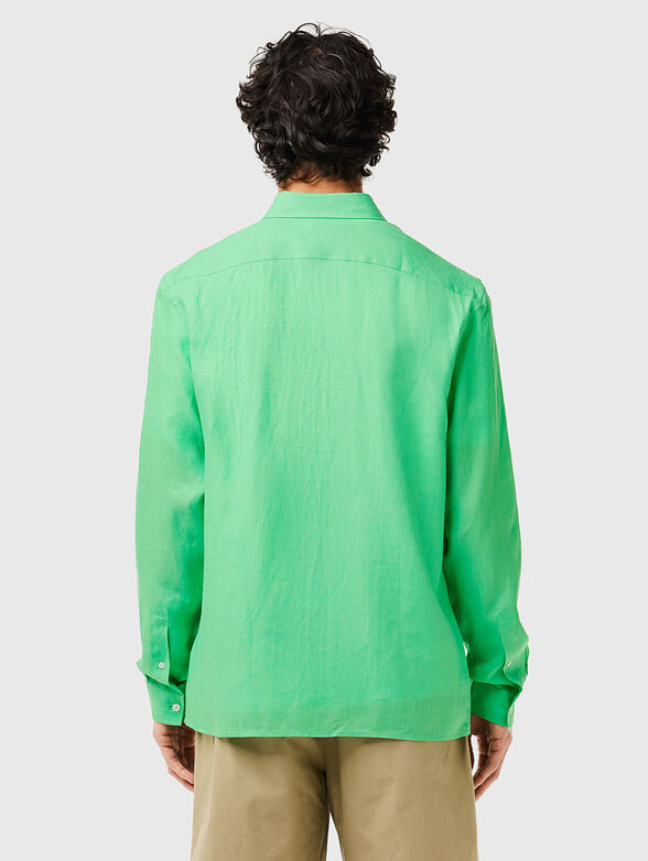 Navy blue linen shirt​ - 3