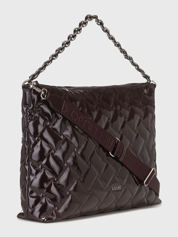 Quilted hobo bag in black - 4