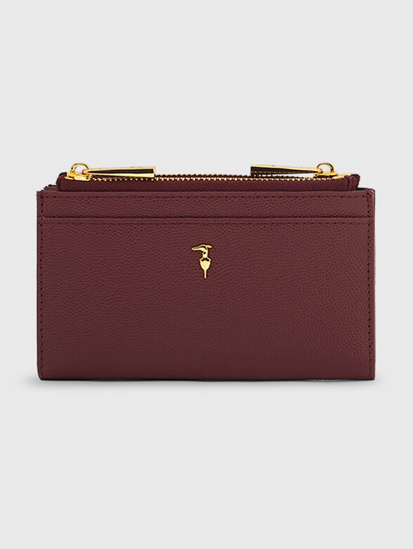 Leather cardholder with mini logo - 1