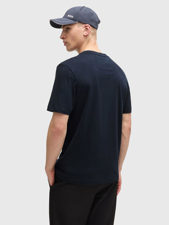 Beige T-shirt with logo print - 3