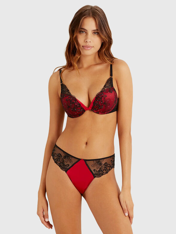 LUCENT bra with lace detail and push up effect - 2