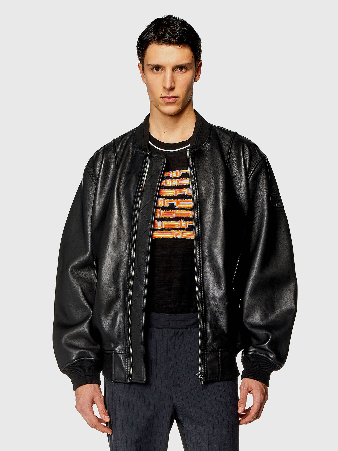 L-PRITTS-NEW leather jacket brand DIESEL — Globalbrandsstore