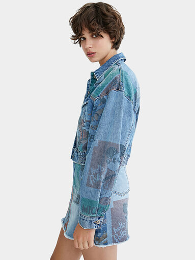 Denim jacket with Mickey Mouse print - 4