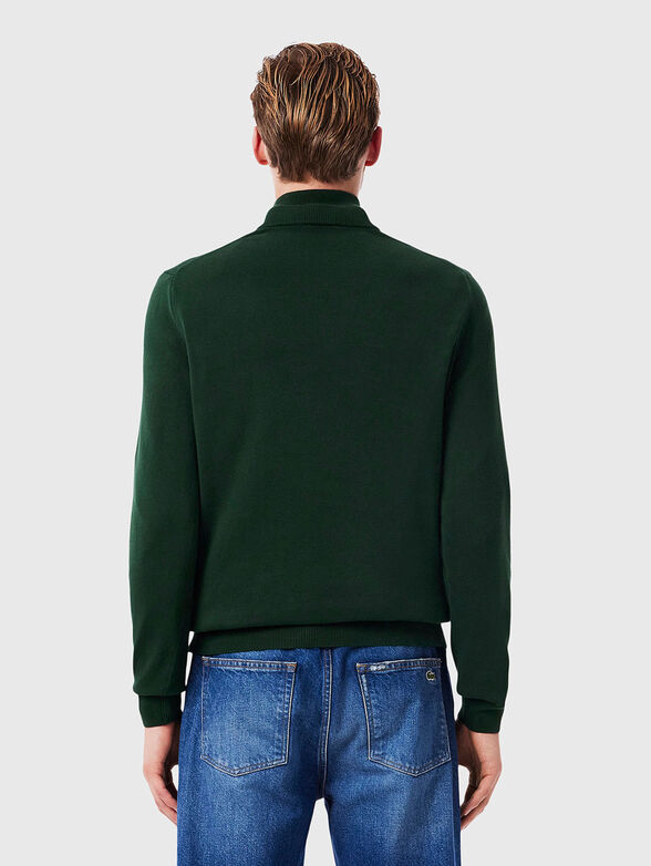 Zipped high neck cotton sweater - 3