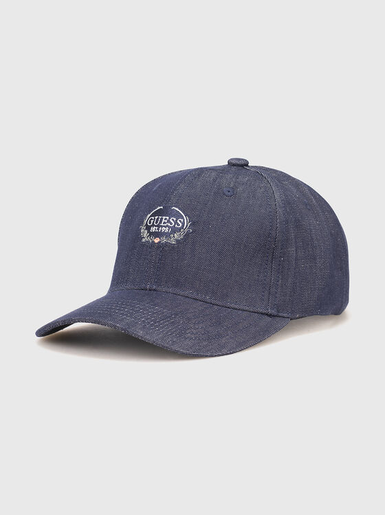 Denim baseball cap with logo - 1