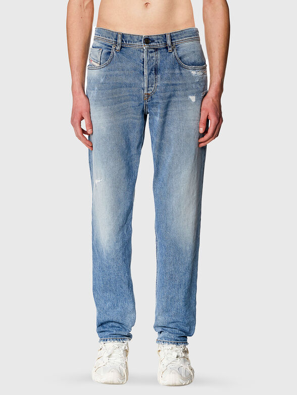 D-FINITIVE L.32 blue jeans with washed effect  - 0