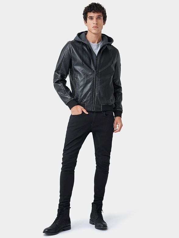 Jacket with removable hood - 1