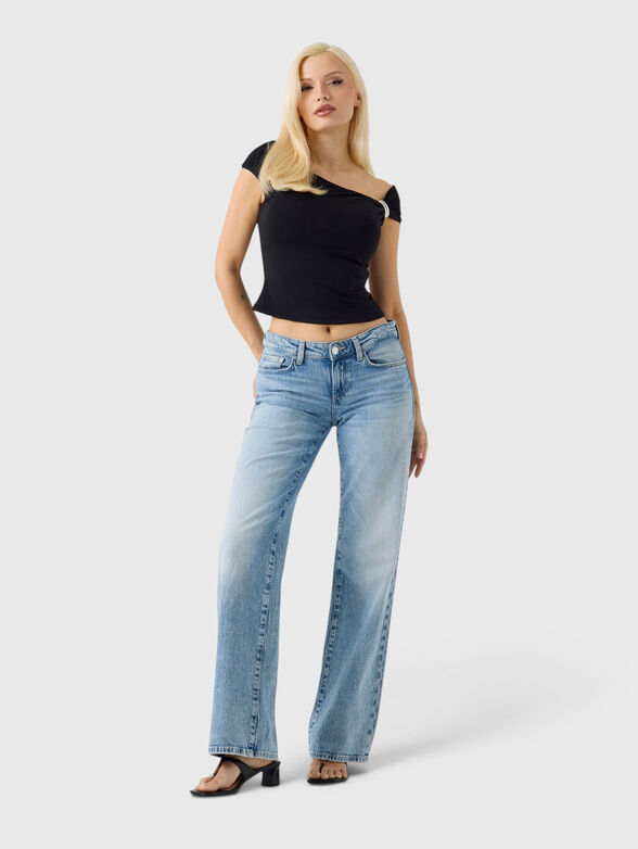Off shoulder jewel top - 2