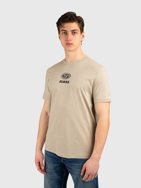 Тениска с акцентен принт на гърба - 1