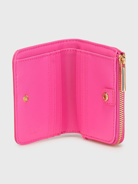 Purse with logo accent in fucsia color - 3