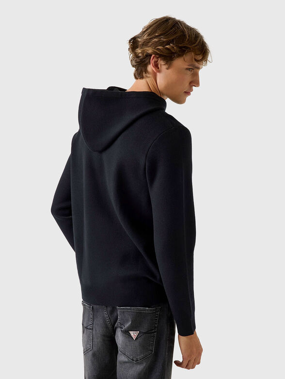 Hooded sweater with embossed logo - 3