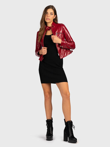 Black dress with mini logo accent  - 5