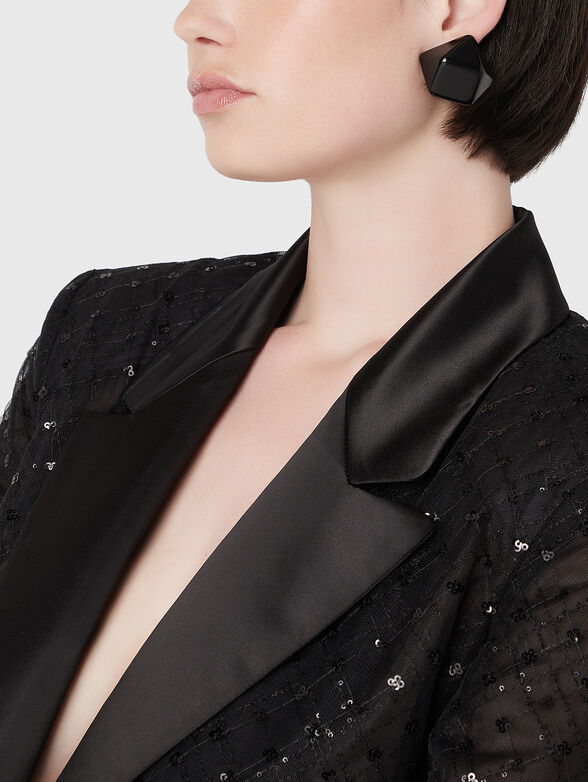 Black blazer with sequins - 4