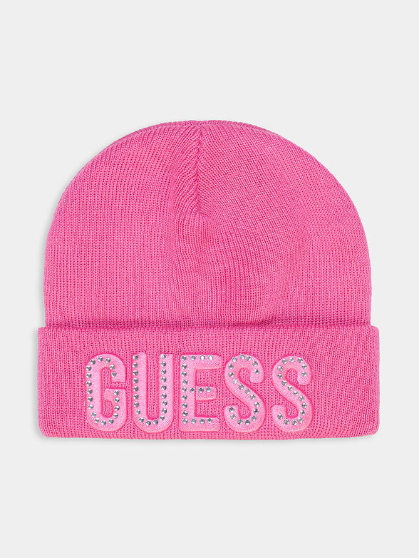 Knitted hat with rhinestones - 1