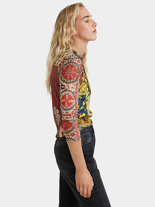 Blouse with long sleeve and art print - 6