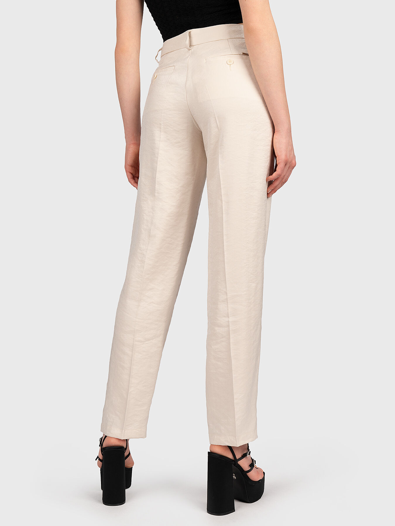 パンツ LIU JO Women Straight Pants CA5396TS074 M9213 Beige High-waisted pants colour beige | Liu Jo