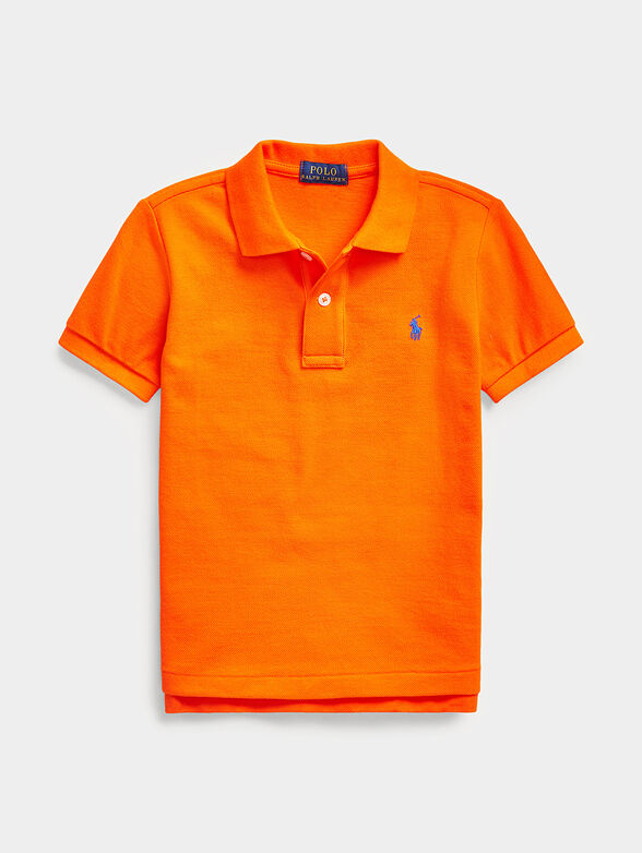 Polo shirt in orange color with logo accent - 1