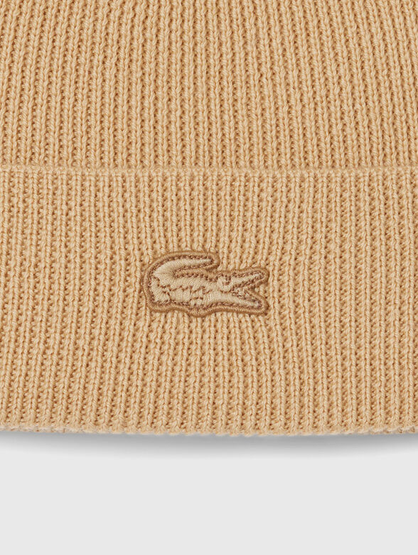 Beige knitted hat - 2