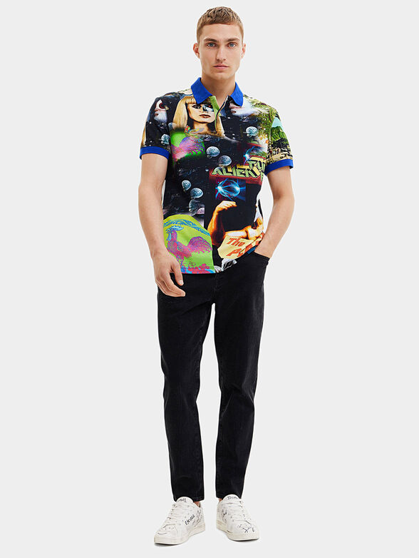 Polo shirt with colorful print - 2