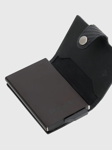 Black leather card holder - 4
